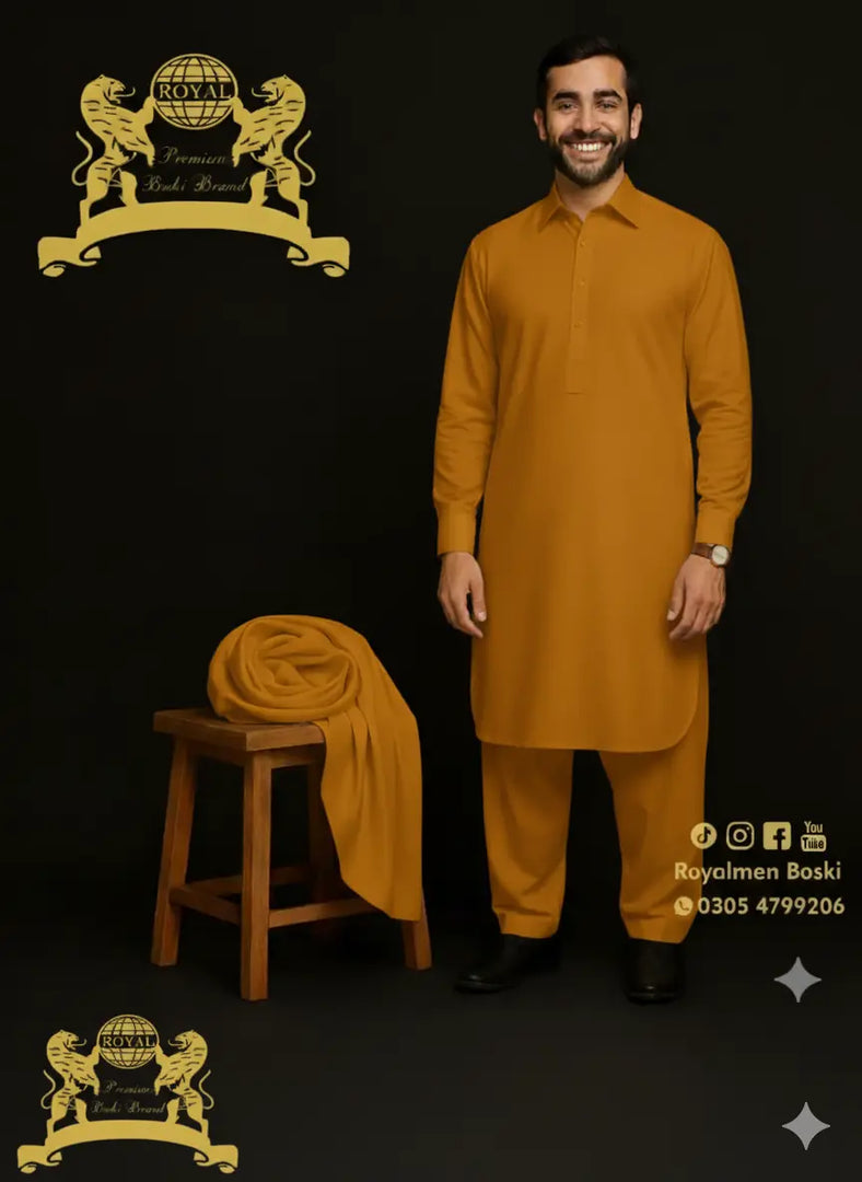 Royal Men Color-Honey Mustard – Premium Wash & Wear -791